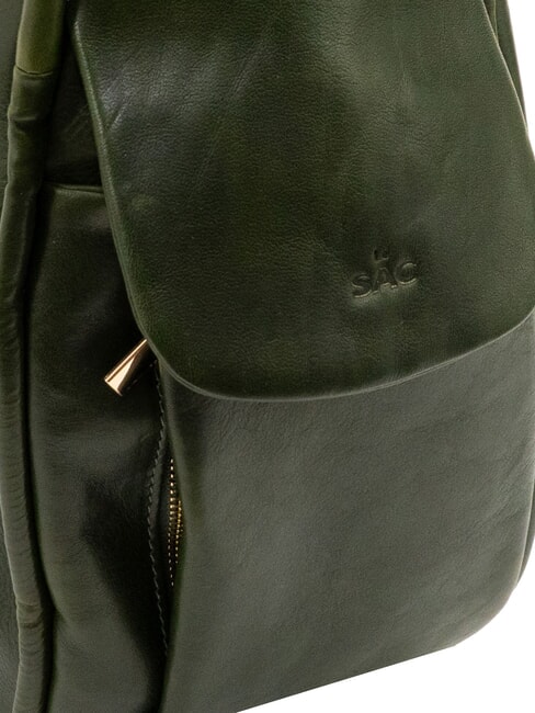 TRIO Rucsac din piele Nappa verde - Genți femei