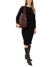 LESAC TRIO Rucsac din piele Nappa vișiniu &icirc;nchis - Genți femei - 4