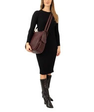 LESAC TRIO Rucsac din piele Nappa vișiniu &icirc;nchis - Genți femei - 5