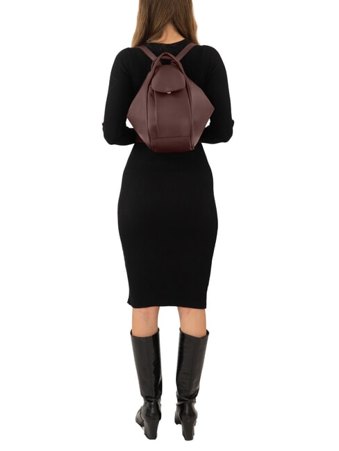 TRIO Rucsac din piele Nappa vișiniu &icirc;nchis - Genți femei