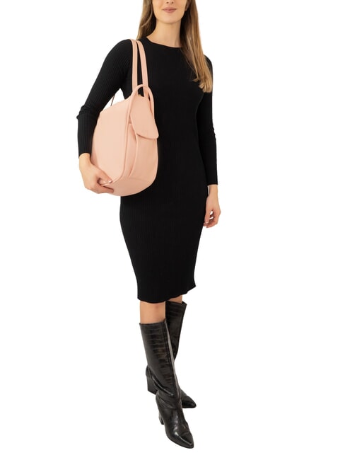 TRIO Rucsac din piele Nappa somon - Genți femei