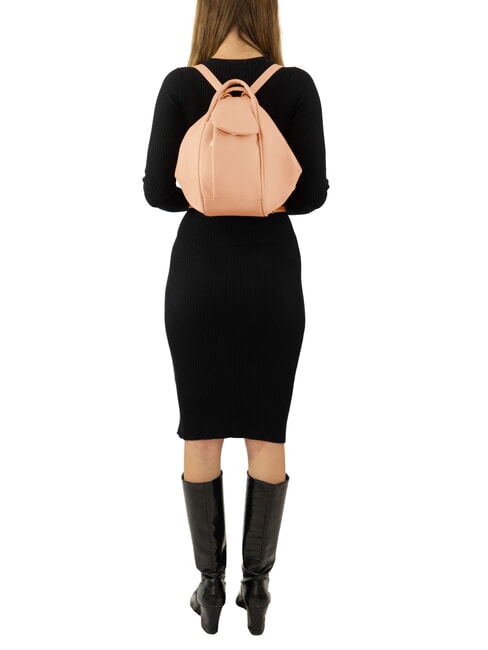 TRIO Rucsac din piele Nappa somon - Genți femei