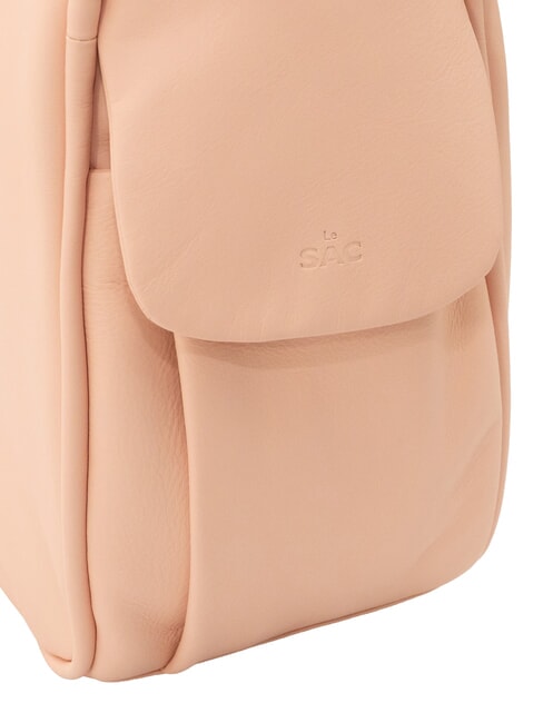 TRIO Rucsac din piele Nappa somon - Genți femei