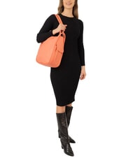 LESAC TRIO Rucsac din piele Nappa coral - Genți femei - 4