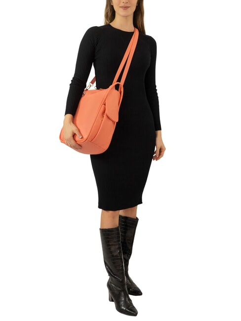 TRIO Rucsac din piele Nappa coral - Genți femei