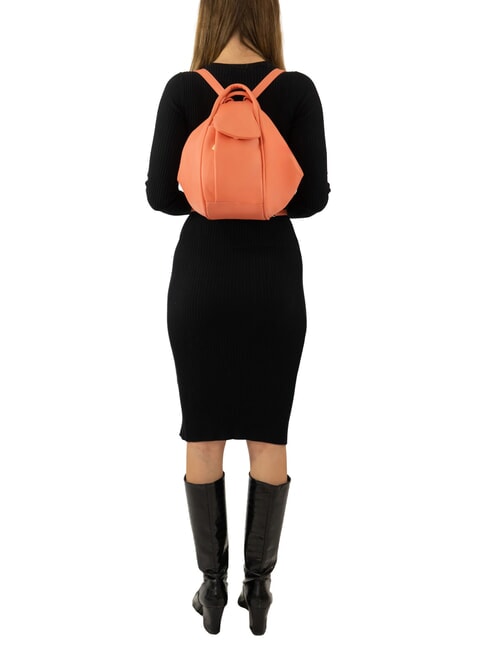 TRIO Rucsac din piele Nappa coral - Genți femei