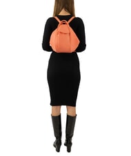 LESAC TRIO Rucsac din piele Nappa coral - Genți femei - 6