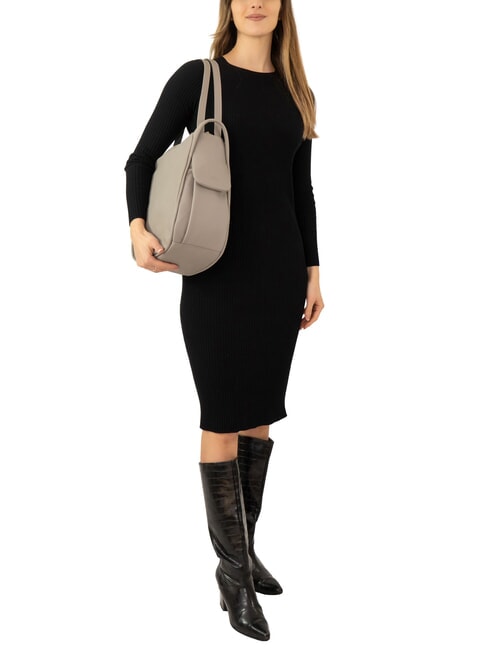 TRIO Rucsac din piele Nappa gri - Genți femei