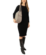 LESAC TRIO Rucsac din piele Nappa gri - Genți femei - 4