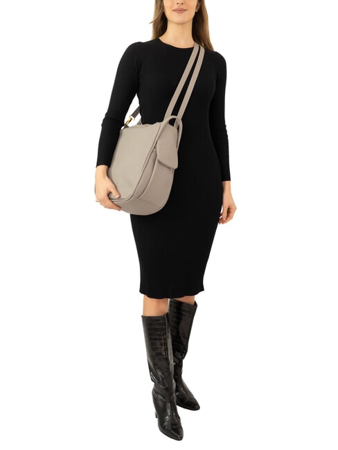 TRIO Rucsac din piele Nappa gri - Genți femei