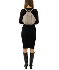 LESAC TRIO Rucsac din piele Nappa gri - Genți femei - 6