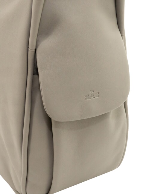 TRIO Rucsac din piele Nappa gri - Genți femei