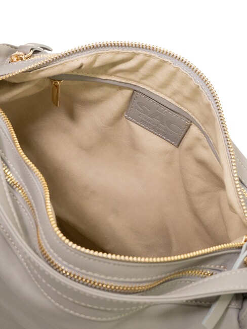 TRIO Rucsac din piele Nappa gri - Genți femei