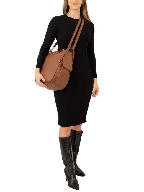 TRIO Rucsac din piele Nappa ciocolată - Genți femei