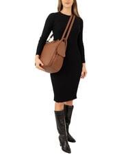 LESAC TRIO Rucsac din piele Nappa ciocolată - Genți femei - 5