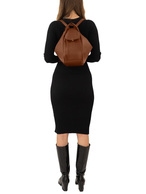 TRIO Rucsac din piele Nappa ciocolată - Genți femei