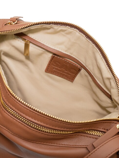 TRIO Rucsac din piele Nappa ciocolată - Genți femei