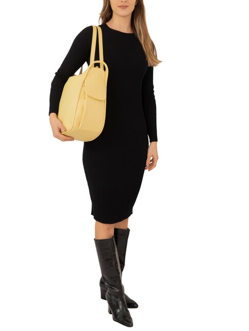 TRIO Rucsac din piele Nappa galben - Genți femei