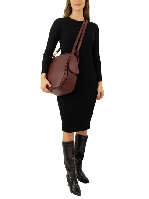 TRIO Rucsac din piele Nappa tescovină de struguri - Genți femei