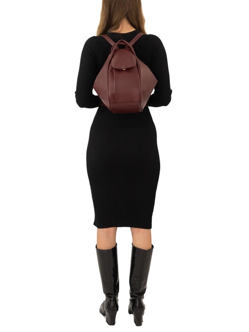 TRIO Rucsac din piele Nappa tescovină de struguri - Genți femei