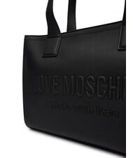 LOVE MOSCHINO SIGNATURE LOVE Geantă de cumpărături de umăr negru - Genți femei - 3