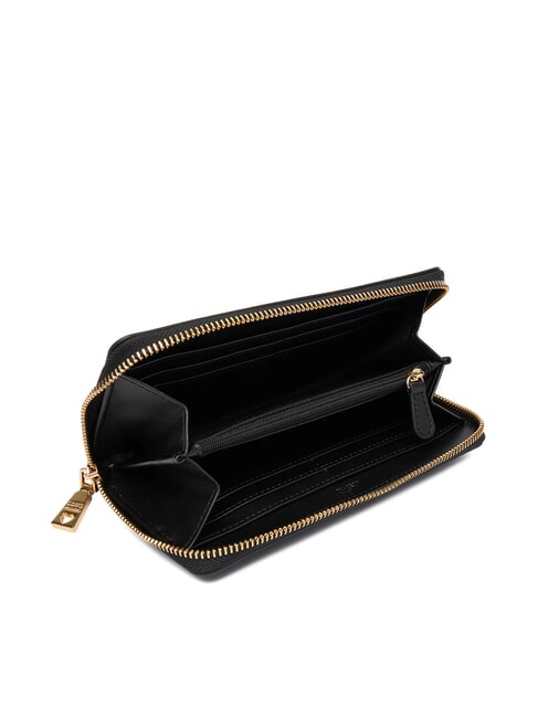 EMBOSSED Portofel mare cu fermoar negru - Portofele femei