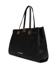 LOVE MOSCHINO SOFT SCULPT Geantă de cumpărături de umăr negru - Genți femei - 2
