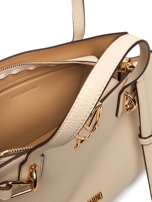 SOFT SCULPT Geantă de m&acirc;nă cu curea de umăr fildeş - Genți femei