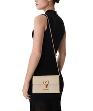 LOVE MOSCHINO HEART TURNLOCK Geantă mică de umăr fildeş - Genți femei - 5