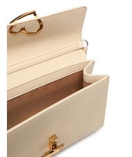 LOVE MOSCHINO HEART TURNLOCK Geantă mică de umăr fildeş - Genți femei - 6