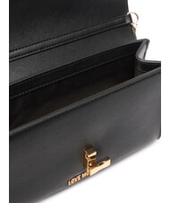 LOVE MOSCHINO HEART TURNLOCK Geantă mică de umăr negru - Genți femei - 5