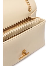 LOVE MOSCHINO HEART TURNLOCK Geantă de umăr convertibilă fildeş - Genți femei - 6