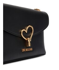 LOVE MOSCHINO HEART TURNLOCK Geantă de umăr convertibilă negru - Genți femei - 3