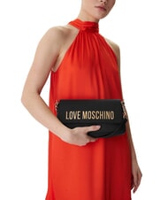 LOVE MOSCHINO BOLD LOVE Geantă de umăr cu inserție de lanț negru - Genți femei - 5