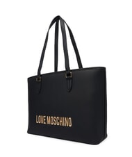LOVE MOSCHINO BOLD LOVE Geantă de cumpărături de umăr negru - Genți femei - 2