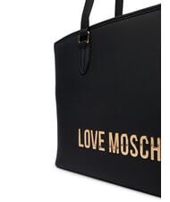 LOVE MOSCHINO BOLD LOVE Geantă de cumpărături de umăr negru - Genți femei - 3