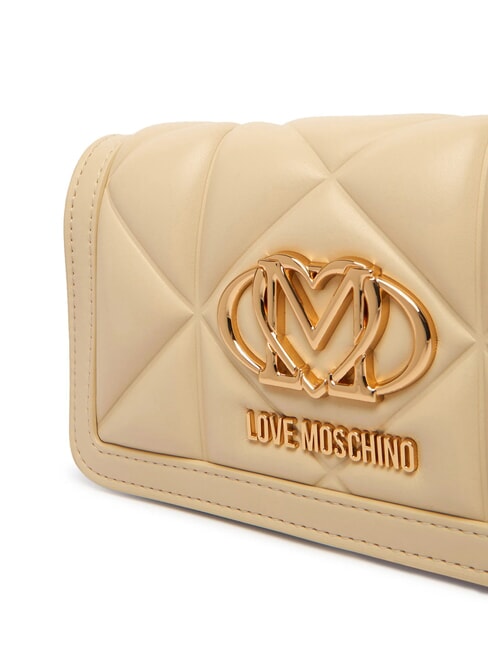 EMBOSSED Geantă de umăr mini din metal unt - Portofele femei