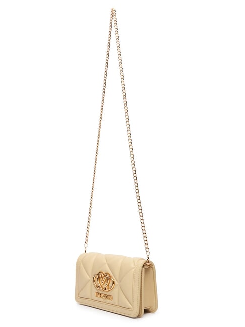 EMBOSSED Geantă de umăr mini din metal unt - Portofele femei