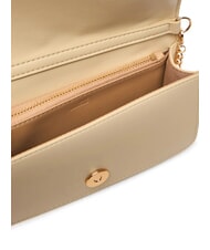 LOVE MOSCHINO EMBOSSED Geantă de umăr mini din metal unt - Portofele femei - 5