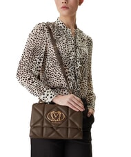 LOVE MOSCHINO EMBOSSED Geantă tip servietă cu curea de umăr noroi - Genți femei - 5