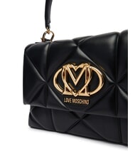 LOVE MOSCHINO EMBOSSED Geantă tip servietă cu curea de umăr negru - Genți femei - 4