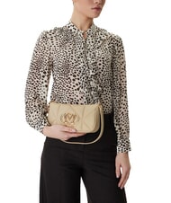 LOVE MOSCHINO EMBOSSED Geantă mică de umăr unt - Genți femei - 5