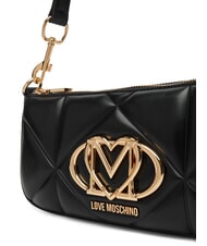 LOVE MOSCHINO EMBOSSED Geantă mică de umăr negru - Genți femei - 3