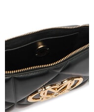 LOVE MOSCHINO EMBOSSED Geantă mică de umăr negru - Genți femei - 6