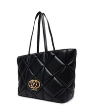 LOVE MOSCHINO EMBOSSED Geantă de cumpărături de umăr negru - Genți femei - 2