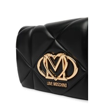 LOVE MOSCHINO EMBOSSED Geantă de umăr cu clapă negru - Genți femei - 3