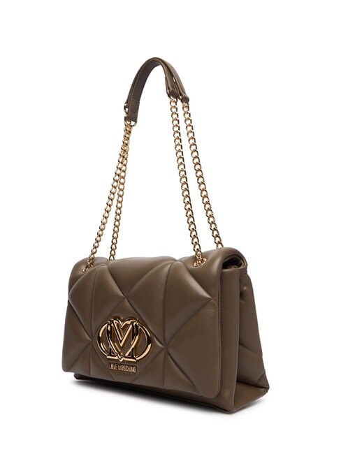 EMBOSSED Geantă de umăr convertibilă noroi - Genți femei