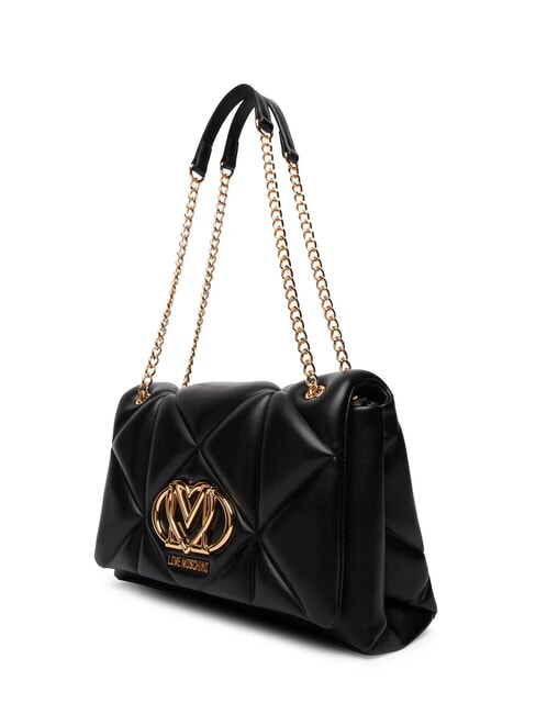 EMBOSSED Geantă de umăr convertibilă negru - Genți femei