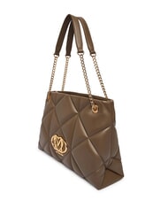 LOVE MOSCHINO EMBOSSED Geantă de umăr cu m&acirc;nere din lanț noroi - Genți femei - 2