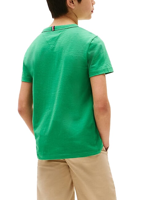 TH KIDS Tricou din bumbac cu m&acirc;necă scurtă verde radiant - Tricou copil